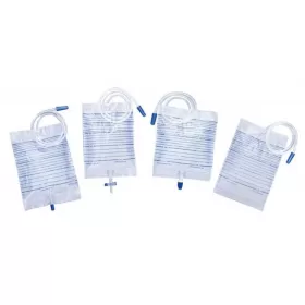 Urine bag 2000ml, nonsterile, with outlet, 1 pcs