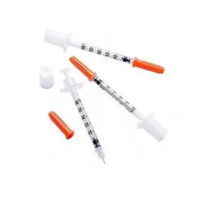 Insulin syringe, 0.3 ml, with fixed needle 30G, 100 pcs