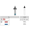 Diamond bur 833 for turbine handpiece, 1 pcs