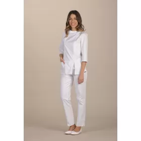 Women tight fit tunic Pigalle white