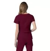 Double Stiched Mock Wrap Top 2638 Burgundy