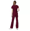 Double Stiched Mock Wrap Top 2638 Burgundy