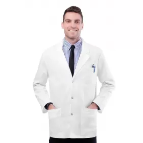 Mens Snap Front Lab Coat 3302