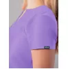 Notched V-neck Top A6002 Lavender