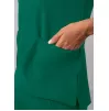 Modern V-Neck Top A6008 Hunter Green