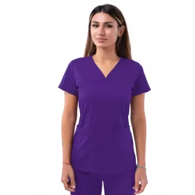 Women’s Sweetheart V-neck Scrub Top P4210 Grape