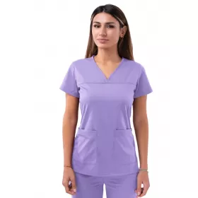 Women’s Sweetheart V-neck Scrub Top P4210 Lavender