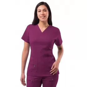 Women's Elevated V-neck Scrub Top P4212 Wine