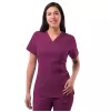 Women's Elevated V-neck Scrub Top P4212 Wine