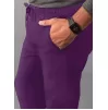 Men's Slim Leg Cargo Pant A6106 Eggplant