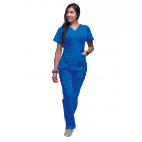 Women's Elevated V-neck Scrub Top P4212 Royal Blue