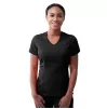 Women's Modern V-Neck Scrub Top P7002 Black