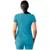 Modern V-Neck Top A6008 Teal Blue