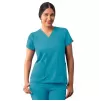 Modern V-Neck Top A6008 Teal Blue