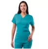 Women's Elevated V-neck Scrub Top P4212 Teal Blue