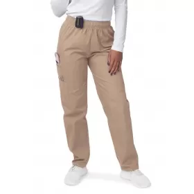 Women's Comfort Elastic Drawstring Cargo Pants S8200 chaki