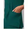 Modern V-Neck Top A6008 Dark Teal