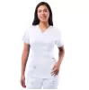 Women's Elevated V-neck Scrub Top P4212 White