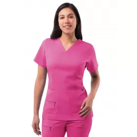 Women's Elevated V-neck Scrub Top P4212 Fruit Punch