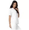 Lapel Collar Buttoned Top 2629 white