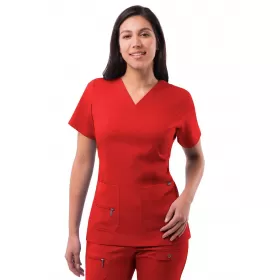 Women's Elevated V-neck Scrub Top P4212 Apple