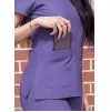 Sweetheart V-neck Scrub Top P4210 Heather Grape