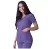 Sweetheart V-neck Scrub Top P4210 Heather Grape