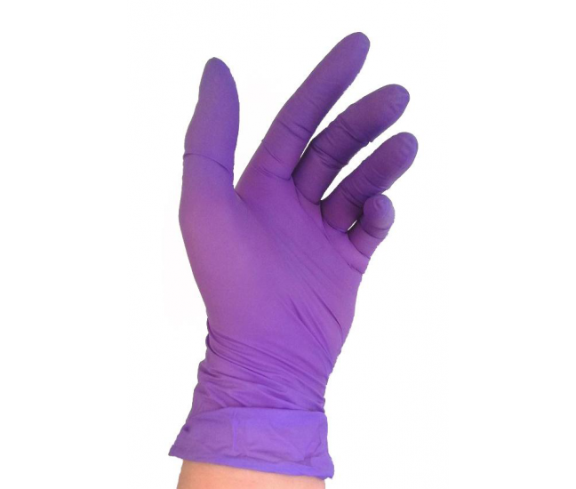 purple gloves nitrile