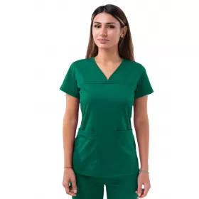 Women’s Sweetheart V-neck Scrub Top P4210 Hunter Green