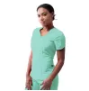 Women's Modern V-Neck Scrub Top P7002 Aqua