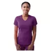 Women's Modern V-Neck Scrub Top P7002 Eggplant