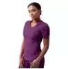 Women's Modern V-Neck Scrub Top P7002 Eggplant