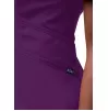 Women's Modern V-Neck Scrub Top P7002 Eggplant