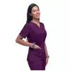 Women's Elevated V-neck Scrub Top P4212 Eggplant