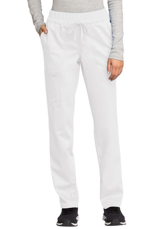 Mid Rise Tapered Leg Drawstring Pant WWE105 in White