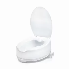 Raised toilet seat with lid, height 10 cm