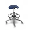 Saddle chair with wheels and footrest 1207GDent