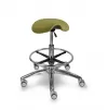 Saddle chair with wheels and footrest 1207GDent