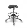 Saddle chair with wheels and footrest 1207GDent