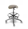 Saddle chair with wheels and footrest 1207GDent