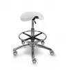 Saddle chair with wheels and footrest 1207GDent