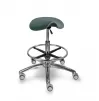 Saddle chair with wheels and footrest 1207GDent