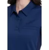 Tuckable Snap Front Polo Shirt WWE698 in Navy