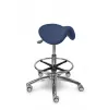 Saddle chair with wheels and footrest 1213GDent