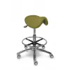 Saddle chair with wheels and footrest 1213GDent