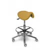 Saddle chair with wheels and footrest 1213GDent