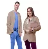 Unisex Midriff Lab Coat 805 Khaki