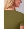 Notched V-neck Top A6002 Martini Olive