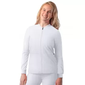 Women's Bomber Zipped Jacket A6200 White