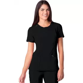 Round Neck Top CKE2624A in Black